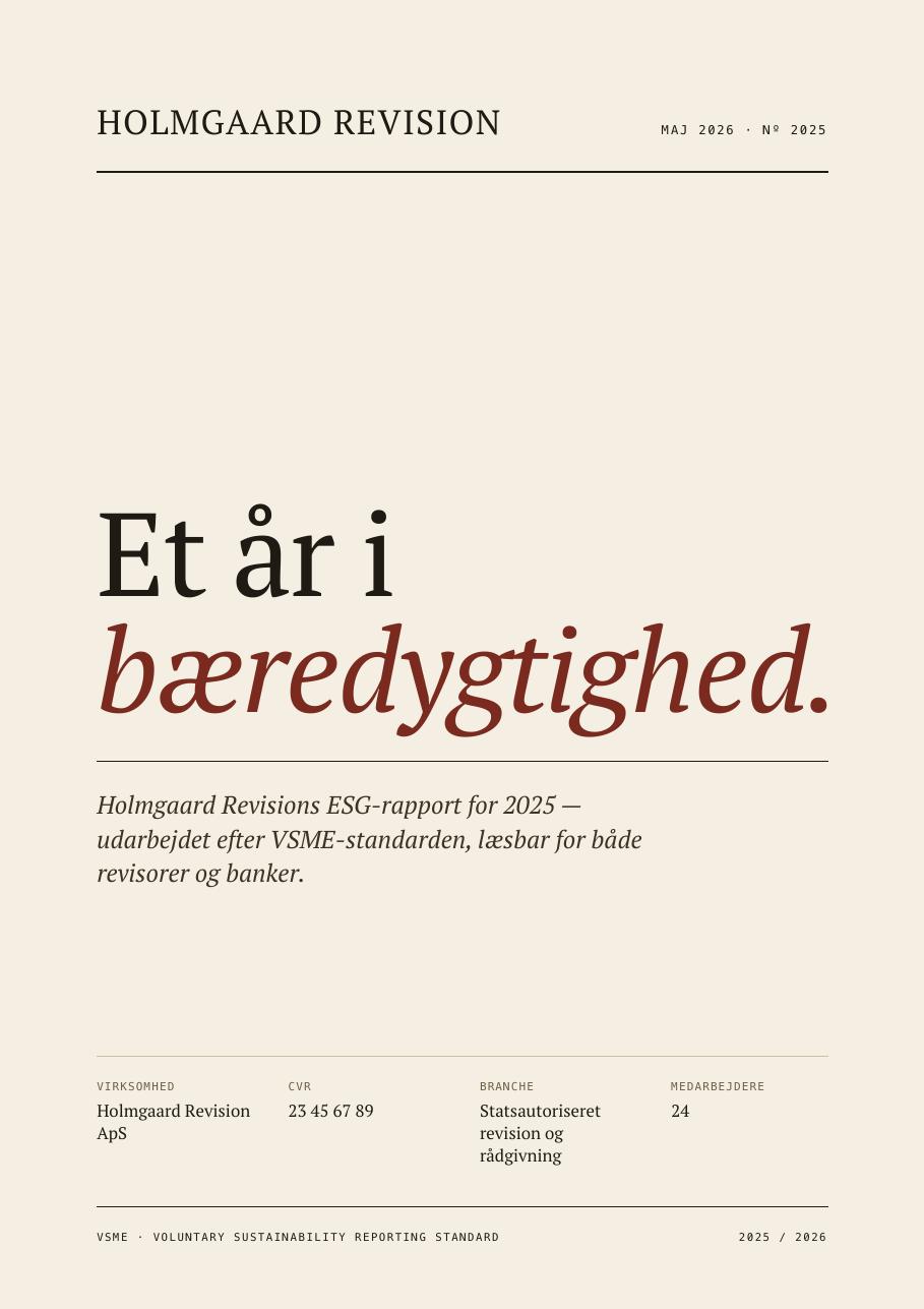 Eksempel på rapport i klassisk-stil - cream-paper, editorial magazine.